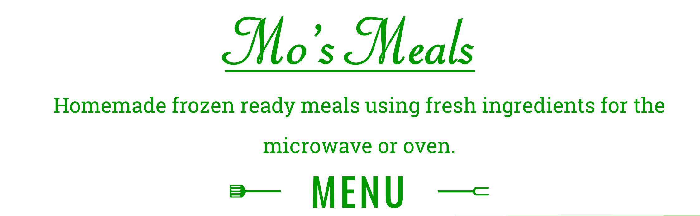 Mo's Meals Homemade frozen ready meals